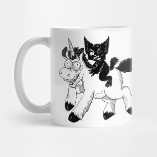 Creepy Kitty And Unicorn Mug